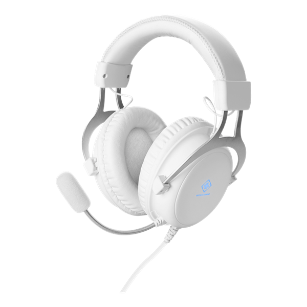 DELTACO GAMING WH85 Gaming Headset 57mm LED - White